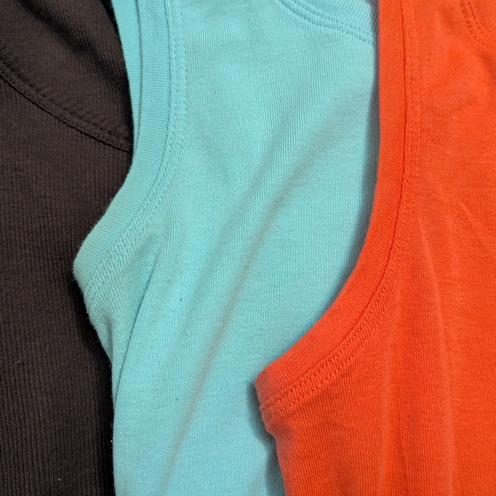 Joe Fresh Tank Tops - Chocolate Brown, Aqua, Orange